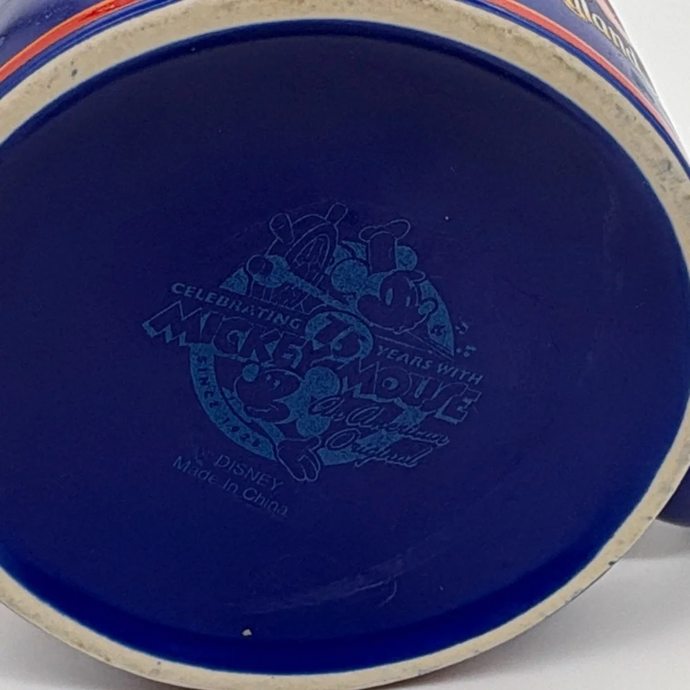 Disney Blue Mickey Mouse 75th Anniversary Raised 3D Mug - Picture 4 of 6